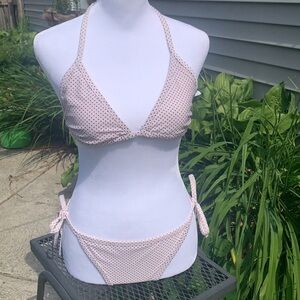 Pink Polka Dot String Bikini